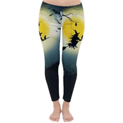 Halloween Landscape Classic Winter Leggings by ValentinaDesign