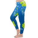 Flower Shamrock Green Blue Sexy Classic Winter Leggings View2