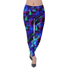 Dark Neon Stuff Blue Red Black Rainbow Light Velvet Leggings by Mariart