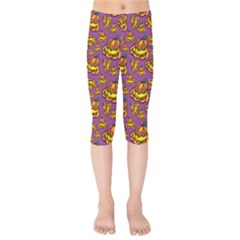 Halloween Colorful Jackolanterns  Kids  Capri Leggings  by iCreate