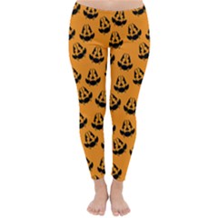 Halloween Jackolantern Pumpkins Icreate Classic Winter Leggings by iCreate