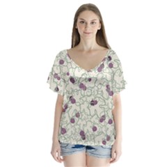 Figdesign V-neck Flutter Sleeve Top by Reynart