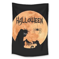 Halloween Large Tapestry by Valentinaart