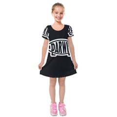 Darwin Fish Kids  Short Sleeve Velvet Dress by Valentinaart