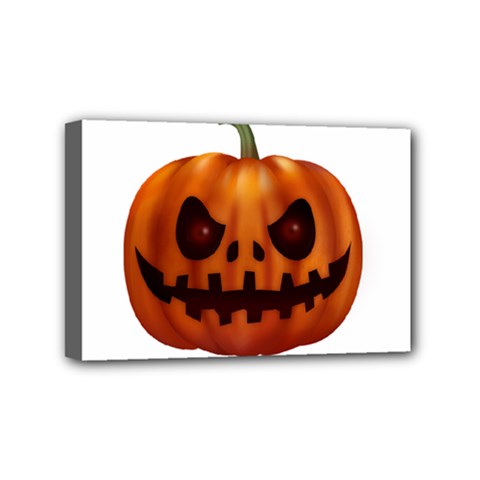 Halloween Pumpkin Mini Canvas 6  X 4  by Valentinaart