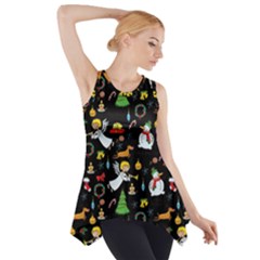 Christmas Pattern Side Drop Tank Tunic by Valentinaart