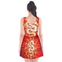 Wonderful Golden Dragon On Red Vintage Background Scoop Neck Skater Dress View2