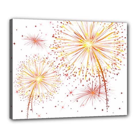 Fireworks Triangle Star Space Line Canvas 20  X 16 