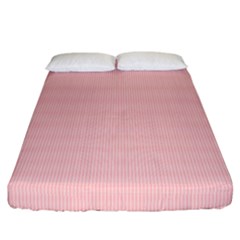 Red Polka Dots Line Spot Fitted Sheet (california King Size)