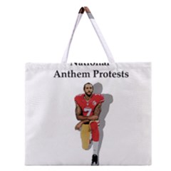 National Anthem Protest Zipper Large Tote Bag by Valentinaart