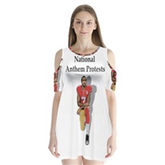 National Anthem Protest Shoulder Cutout Velvet One Piece by Valentinaart