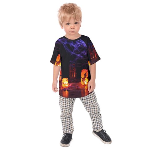 Awaiting Halloween Night Kids Raglan Tee by gothicandhalloweenstore