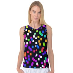 Colorful Rectangles On A Black Background                                 Women s Basketball Tank Top by LalyLauraFLM