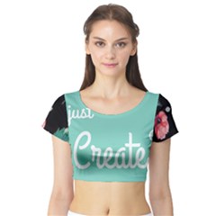 Bloem Logomakr 9f5bze Short Sleeve Crop Top by createinc