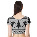 Ugly Christmas Sweater Short Sleeve Crop Top View2