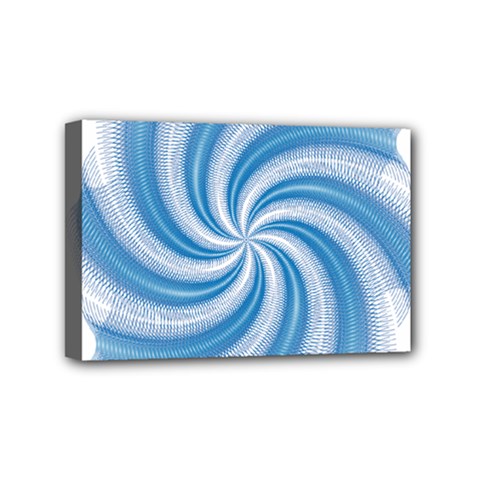 Prismatic Hole Blue Mini Canvas 6  X 4 