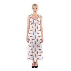 Koi Fishes Motif Pattern Sleeveless Maxi Dress by dflcprintsclothing