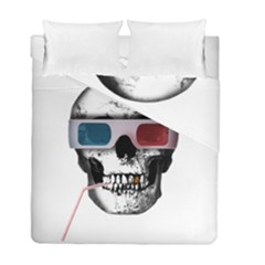 Cinema Skull Duvet Cover Double Side (full/ Double Size) by Valentinaart