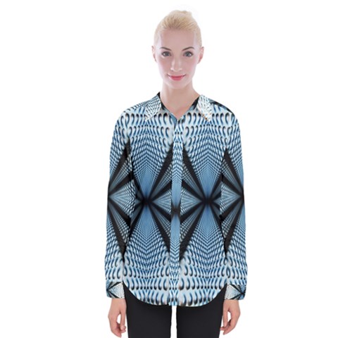 6th Dimension Metal Abstract Obtained Through Mirroring Womens Long Sleeve Shirt by Celenk