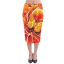 Arrangement Butterfly Aesthetics Orange Background Velvet Midi Pencil Skirt View1