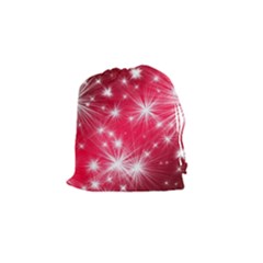 Christmas Star Advent Background Drawstring Pouches (small)  by Celenk