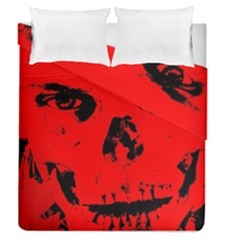 Halloween Face Horror Body Bone Duvet Cover Double Side (queen Size) by Celenk