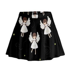 Christmas Angels  Mini Flare Skirt by Valentinaart