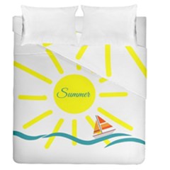 Summer Beach Holiday Holidays Sun Duvet Cover Double Side (queen Size) by Celenk