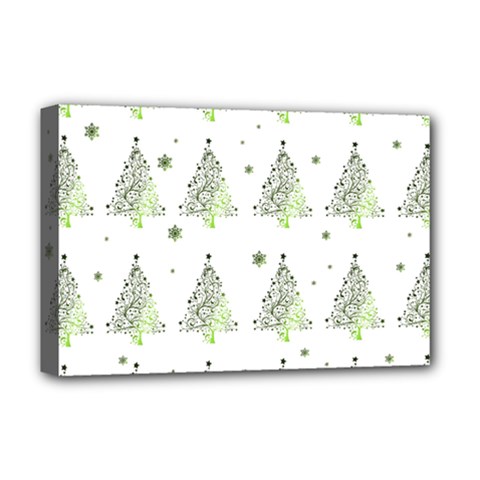 Christmas Tree - Pattern Deluxe Canvas 18  X 12   by Valentinaart