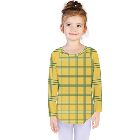 Green Stripes Kids  Long Sleeve Tee by berwies