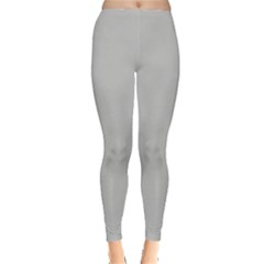 Grey And White Simulated Carbon Fiber Leggings  by PodArtist