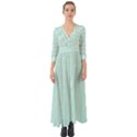 Tiffany Aqua Blue Lipstick Kisses on White Button Up Boho Maxi Dress View1