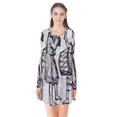 Man Ethic African People Collage Flare Dress by Celenk