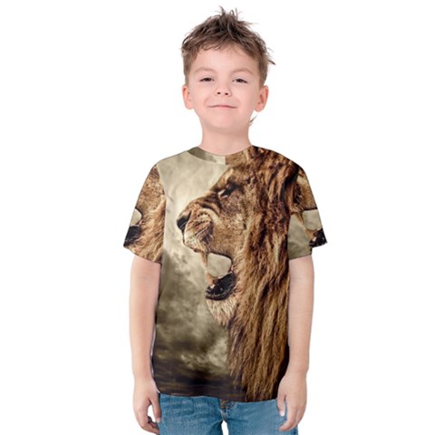 Roaring Lion Kids  Cotton Tee by Celenk