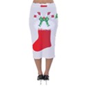 Christmas Stocking Velvet Midi Pencil Skirt View2