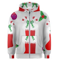 Christmas Stocking Men s Zipper Hoodie by christmastore