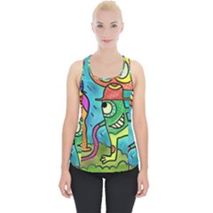 Painting Painted Ink Cartoon Piece Up Tank Top by Celenk