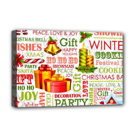 The Joys Of Christmas Deluxe Canvas 18  X 12   by allthingseveryone