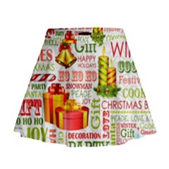 The Joys Of Christmas Mini Flare Skirt by allthingseveryone