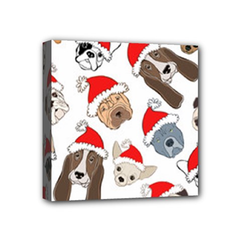 Christmas Puppies Mini Canvas 4  X 4  by allthingseveryone