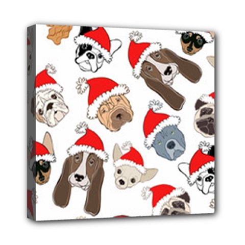 Christmas Puppies Mini Canvas 8  X 8  by allthingseveryone