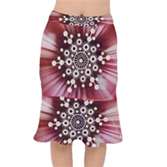 Background Star Red Abstract Mermaid Skirt by Celenk