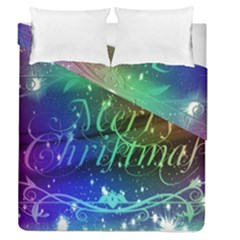 Christmas Greeting Card Frame Duvet Cover Double Side (queen Size) by Celenk