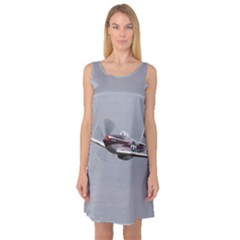 P-51 Mustang Flying Sleeveless Satin Nightdress by Ucco