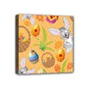 Easter Bunny And Egg Basket Mini Canvas 4  x 4  View1