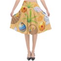 Easter Bunny And Egg Basket Flared Midi Skirt View1