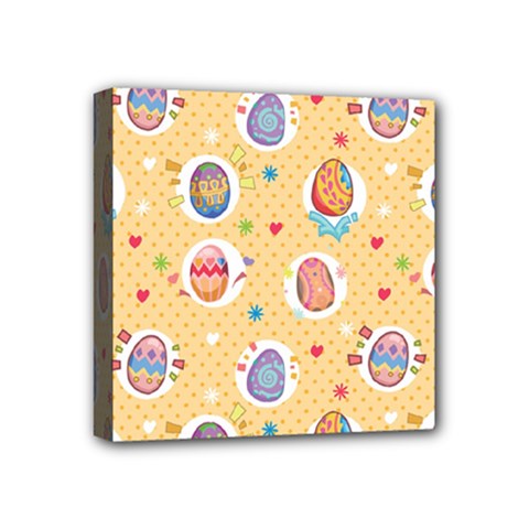 Fun Easter Eggs Mini Canvas 4  X 4  by allthingseveryone