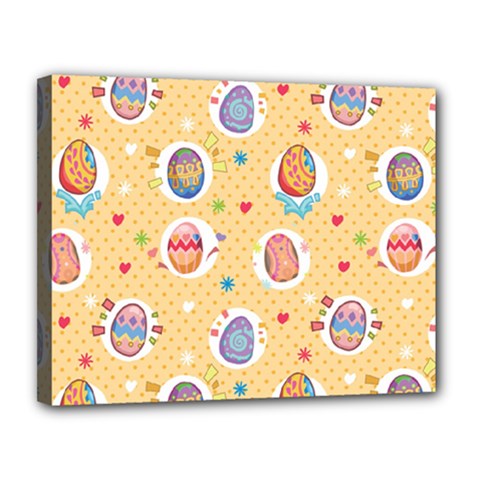 Fun Easter Eggs Canvas 14  X 11  by allthingseveryone