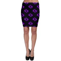 Purple Pisces On Black Background Bodycon Skirt by allthingseveryone