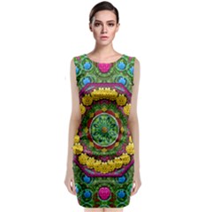 Bohemian Chic In Fantasy Style Sleeveless Velvet Midi Dress by pepitasart